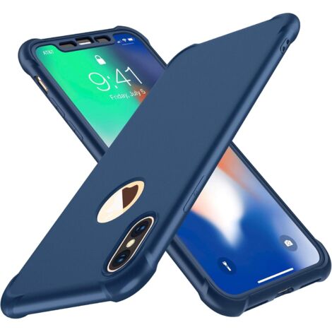 FUNDA TRASERA PARA IPHONE XS MAX 6.5' CRISTAL AZUL
