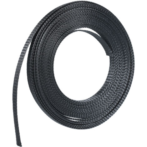 Funda trenzada expandible de 21 pies (3/8 de pulgada o 10 mm) para cables, protección de cables, ideal para vehículos, televisores, computadoras y otros electrodomésticos.