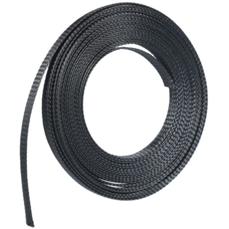 Funda trenzada expandible de 21 pies (3/8 de pulgada o 10 mm) para cables, protección de cables, ideal para vehículos, televisores, computadoras y otros electrodomésticos.
