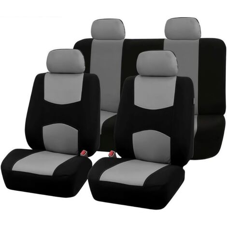 Funda universal para asiento de coche, de esponja, para asientos delanteros y traseros, con todo incluido (gris)