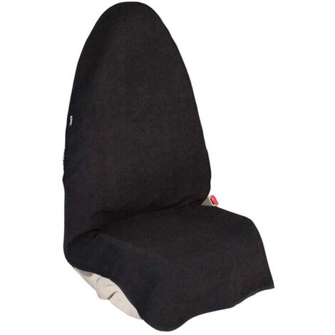 Funda universal para asiento delantero de coche KZQ, impermeable, resistente al sudor y de tela, práctica funda para garaje y coche deportivo, color negro.