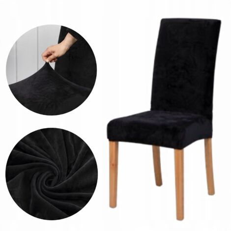 FUNDA UNIVERSAL PREMIUM DE TERCIOPELO ELÁSTICO NEGRO PARA SILLA