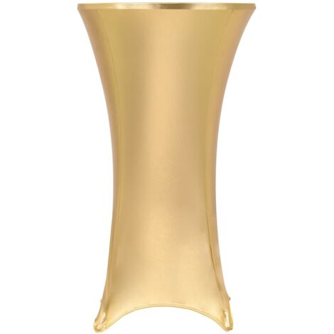 Fundas de mesa elásticas 2 uds 60 cm dorado