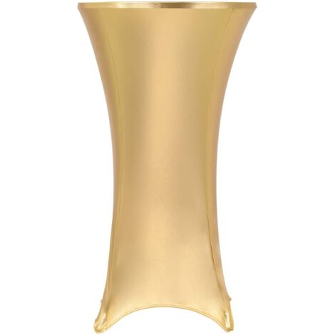 Fundas de mesa elásticas 2 unidades 80 cm dorado