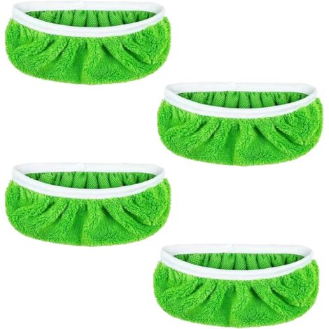 Fundas de repuesto para cabezales de fregona, paquete de repuestos de cabezales de fregona de microfibra, reutilizables, aptas tanto para uso en seco como en húmedo.