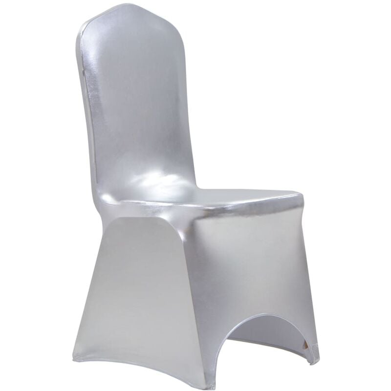 

vidaXL Fundas de Silla Elásticas 6 Unidades Plateado - Plateado