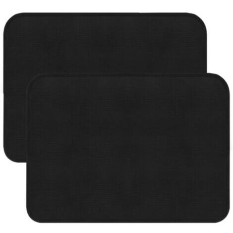 Fundas ignífugas para barbacoas y chimeneas – Juego de 2 alfombrillas resistentes a 1000 °C, 3 capas de grosor, 40 cm – Material de alta resistencia
