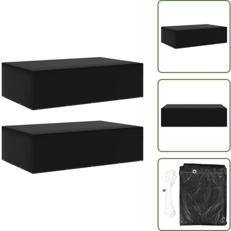 Fundas impermeables - vidaXL Fundas de muebles de jardín 2 uds 12 ojales 325x205x90 cm - Fundas para bancos