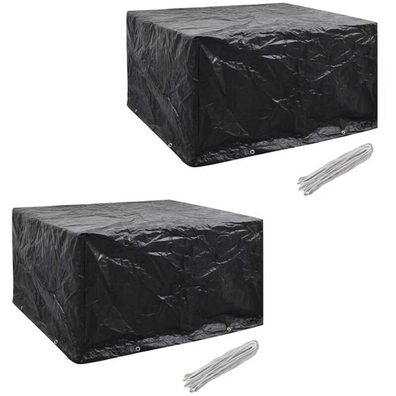 

Fundas muebles de jardin 2 uds 6 pers 8 ojales ratan 172x113cm