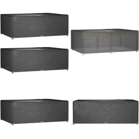 Fundas muebles jardín 2 uds 12 ojales rectangular 230x165x80 cm - Fundas para muebles al aire libre - Fundas para ratán