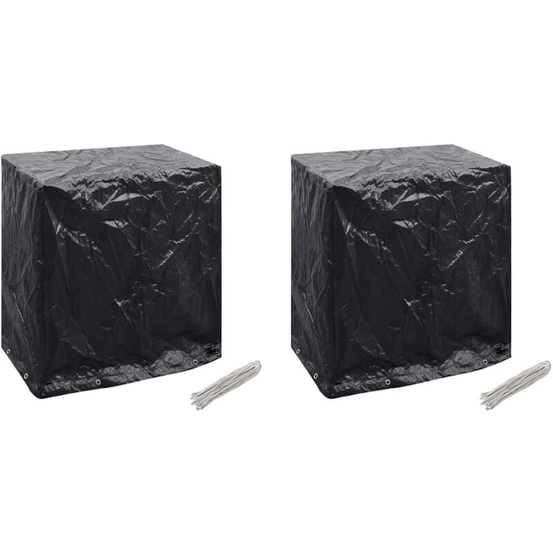 

Fundas muebles jardín y mesa pimpón 2 uds 8 ojales 160x55x182cm - Negro