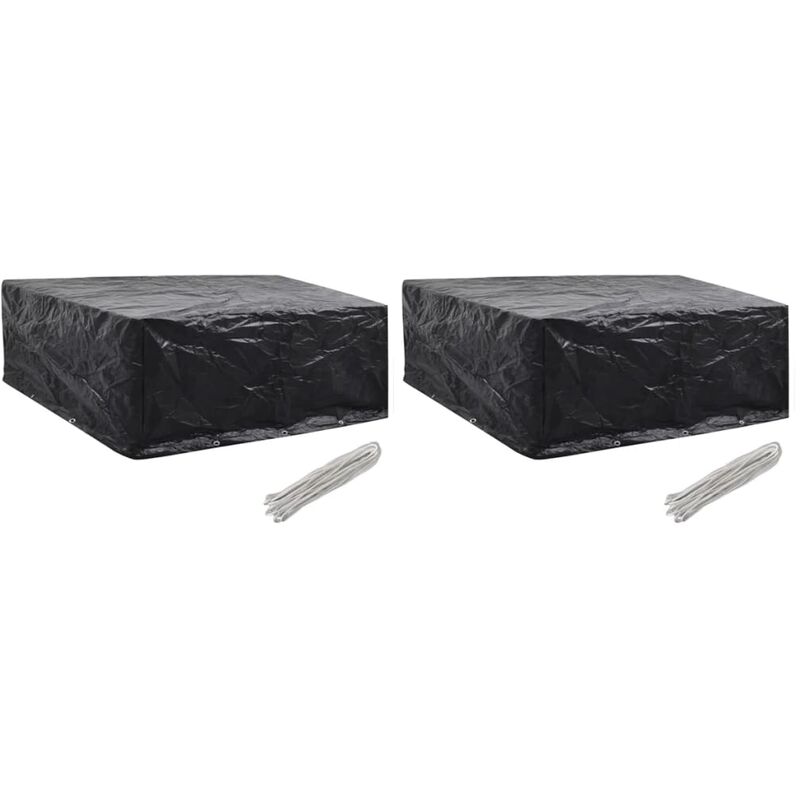 

Fundas para muebles de jardín 2 uds 10 ojales 260x260x90 cm