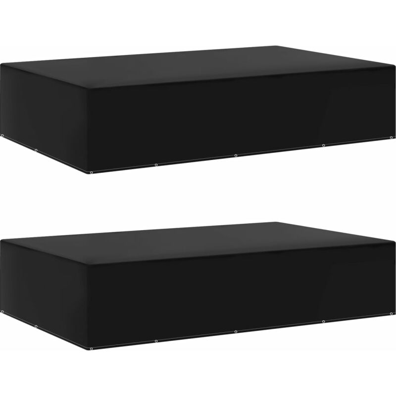 

Fundas para muebles de jardín 2 uds 12 ojales 325x205x70 cm
