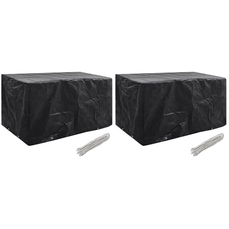 

Fundas para muebles de jardín 2 uds 8 ojales 180x70x90 cm