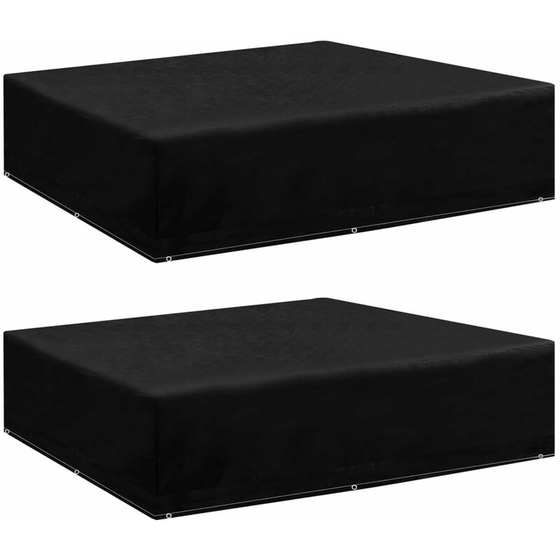 

Fundas para muebles de jardin 2 uds 8 ojales 200x200x70 cm