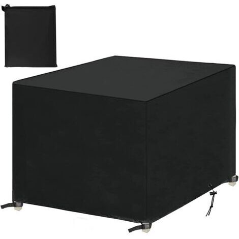 Fundas para muebles de jardín, funda para mesa de exterior, tejido Oxford 420D impermeable, resistente a los rayos UV y al viento, cuadrada, 140x140x90cm