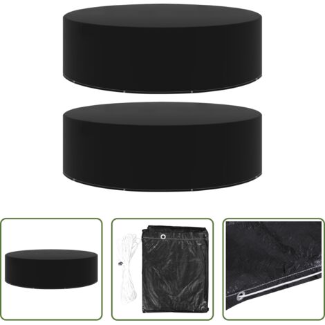 Fundas para ratán -  Fundas de muebles de jardín 2 uds 10 ojales 325x90 cm