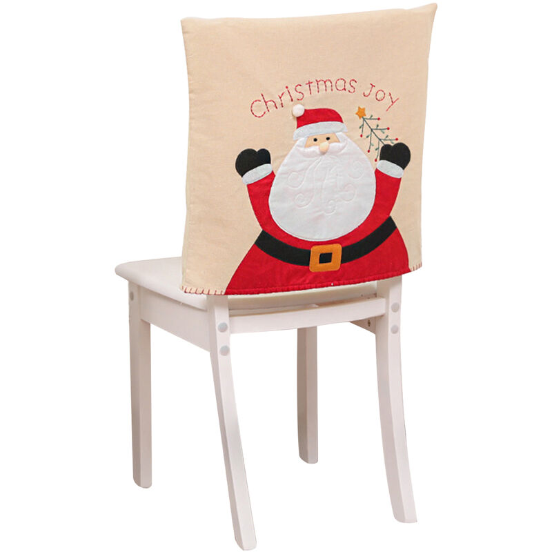 

Fundas para sillas de Navidad Papa Noel Fundas traseras para sillas de muneco de nieve Xams Fundas para sillas Tapas Fundas para Navidad Festivo en