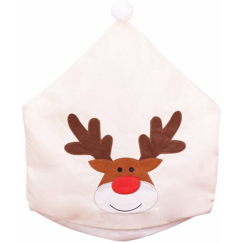 

Happyshopping - Fundas para sillas navidenas Fundas traseras para sillas de Papa Noel Fundas para sillas Xams para Navidad festiva en casa Cena Mesa