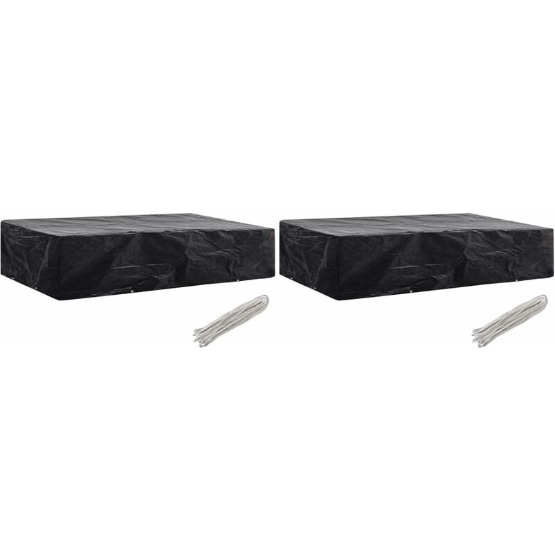 

Fundas para tumbona de jardín 2 uds 8 ojales 218x77x55 cm