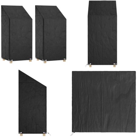 Fundas sillas jardín 2 uds 8 ojales polietileno 65x65x110/150cm - Fundas para muebles al aire libre - Fundas de polietileno