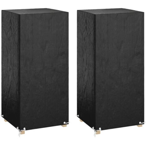 Fundas sillas jardín 2 uds 8 ojales polietileno 75x70x140 cm