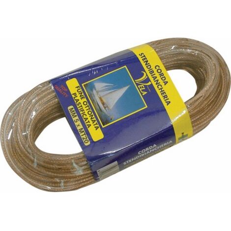 FUNE ACCIAIO OTTONATO PLASTICATO Ø 6MM 20MT