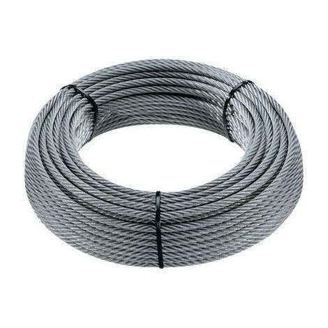 Fune acciaio zincata miniroll d.mm  2 l.mt  10 (5 pezzi)