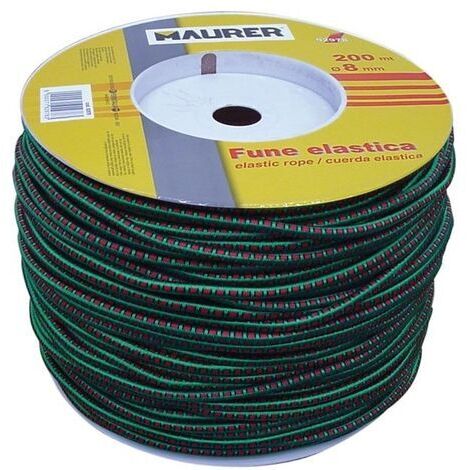 Fune Elastica in Bobina Maurer   8mm Lunghezza 200 mt