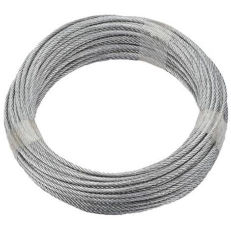 Fune in acciaio galvanizzato zinco (Ø x L) 2 mm x 30 m dörner + helmer 190380 Grigio