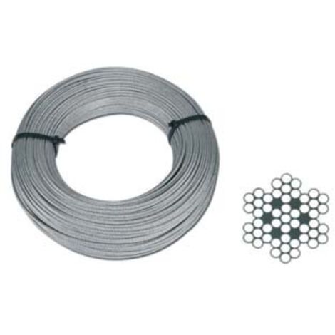 FUNE METALLICA IN ACCIAIO INOX AISI 316 49 FILI- - ø mm.5,0xmt.50 - 1 matassa