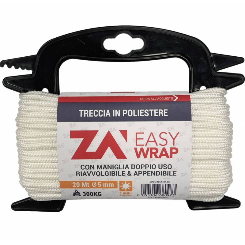 Corde polyester 5 mm cf 20 m blanc