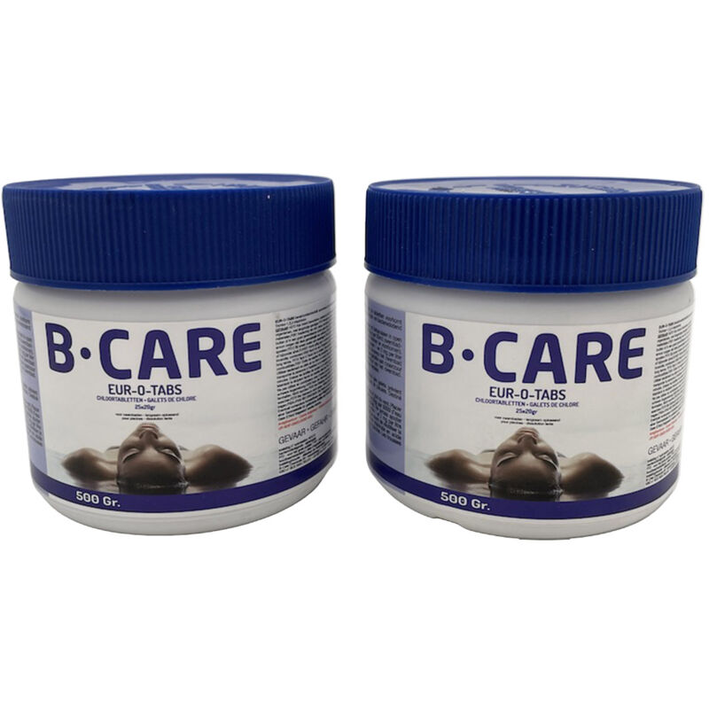 Fungoo - bsi - Chlore action longue durée ou chlore lent - Galets 20g - Dissolution lente - Désinfection - Piscine - Eur-O-Tabs - 2 x 500g