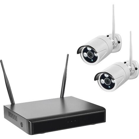 Funk-Video-Überwachung mit Smartrecorder Set B2 - inkl. 2 Kameras WR100 - 1 TB Festplatte
