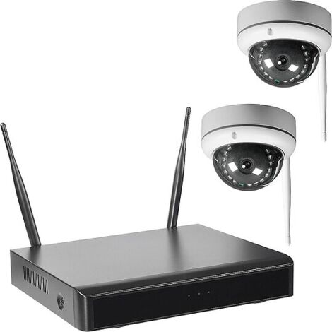 Funk-Video-Überwachung mit Smartrecorder Set D2 - inkl. 2 Kameras WR100 - 1 TB Festplatte