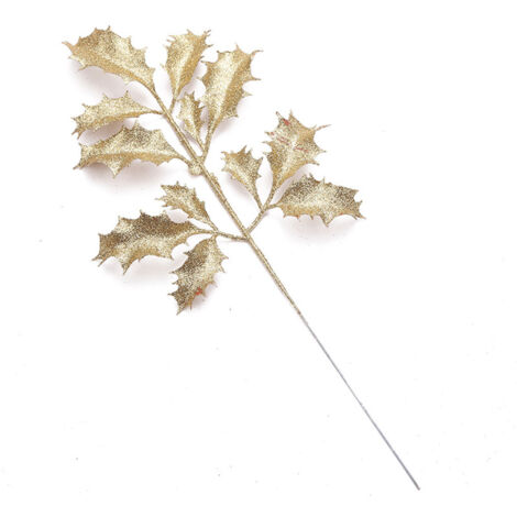 Funkelnde künstliche Blätter für die Weihnachtsdekoration, Christbaumschmuck