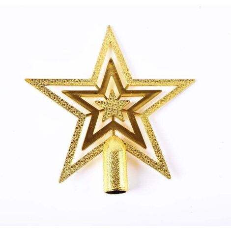 Funkelnder Weihnachtsbaumspitzenstern – Weihnachtsbaumspitzenstern – Ornament für jede Baumspitze – Bruchsicherer Stern (20 cm)