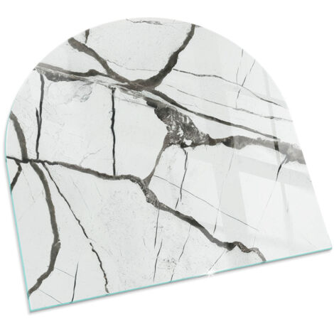 Funkenschutz Glasplatte Funkenschutzplatte für Kamin Ofenglas Gehärtetem Glas Bodenplatte Kaminglas Marmorader-Muster 100x100 cm