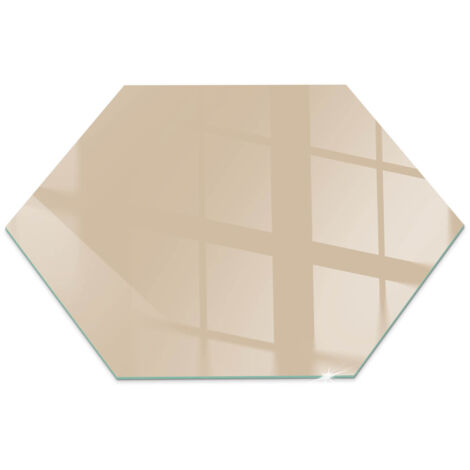 Funkenschutzplatte für Kamin Dekorative Glas Glasbodenplatte Glasboden Hartglas Farbe Beige h40 cm