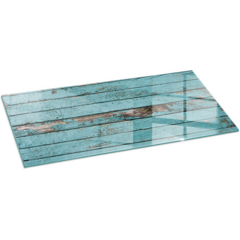 Funkenschutzplatte für Kamin Hitzeschutz Schutzplatte Hartglas Dekorative Glasbodenplatte Bretter im rustikalen Stil 125x50 cm
