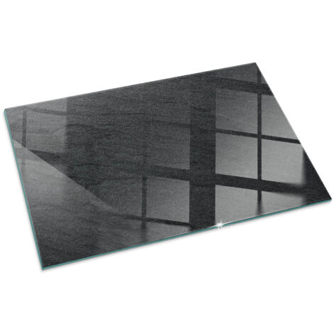 Funkenschutzplatte für Kamin Hitzeschutz Schutzplatte Hartglas Dekorative Glasbodenplatte Steinoberflächenstruktur 100x70 cm
