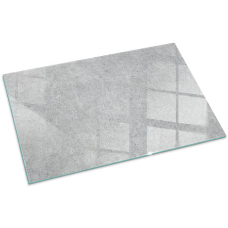 Funkenschutzplatte für Kamin Schutzplatte Design Hartglas Dekorative Glasbodenplatte Glasboden Motiv Rohbetonstruktur 100x70 cm