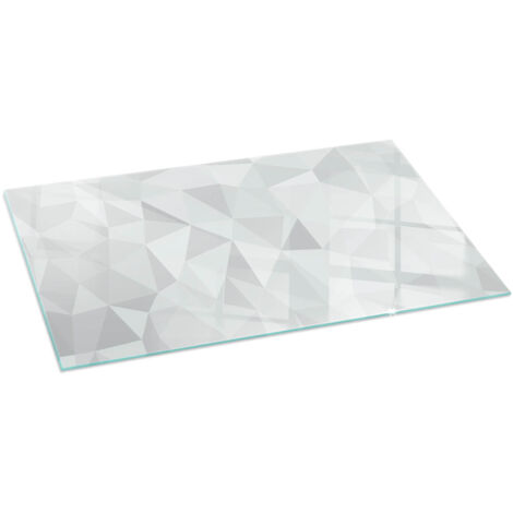 Funkenschutzplatte Kaminplatte Kaminglas Funkenschutz Ofenplatte Glasplatte Bodenplatte mit Bodenschutz Abstraktes geometrisches Muster 120x60 cm