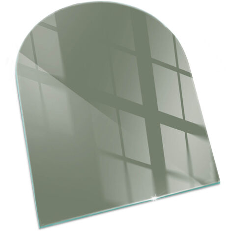Funkenschutzplatte Kaminplatte Kaminglas Funkenschutz Ofenplatte Glasplatte Bodenplatte mit Bodenschutz Farbe Oliv 80x70 cm