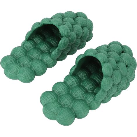 Funny Lychee Massager Pantoufles, Pantoufles à bulles, Sandales super douces pour hommes, toboggans de plage respirants, Gym Spa Shower Pantoufles Funny Bedroom Pantoufles (39-40)