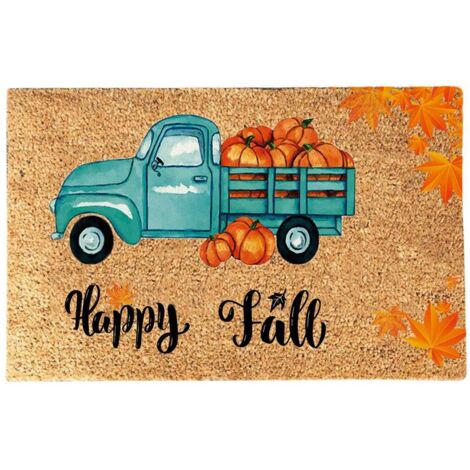 Funny Thanksgiving Doormat Anti Slip Door Mat Autumn Entryway Rug for Front Door Kitchen Bathroom Decor