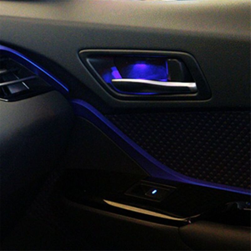 Image of Tlily - Für 2018-2023 Innen Tür Griff Schüssel Atmosphäre Licht Auto Rahmen led Eis Blau