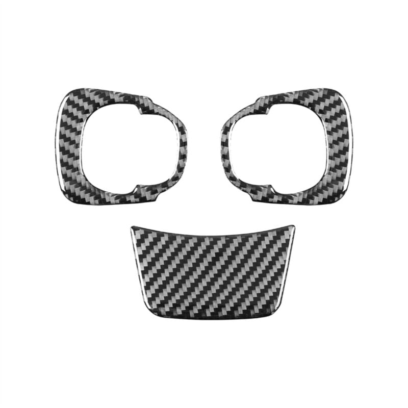 Image of FüR 500L 2014-2017, Weiche Kohlefaser, Auto-Lenkradabdeckung, Zieraufkleber, InnenzubehöR