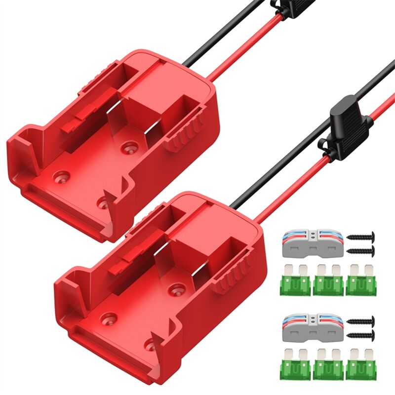 Image of Für Batterieadapter-Konverter 18 v DIY-Kit 12 AWG-Kabel mit Sicherung und Stecker