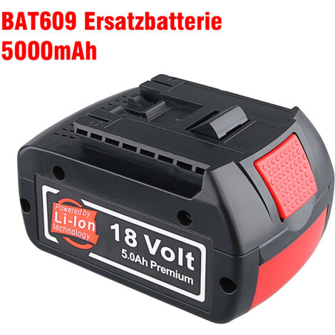 Fur Bosch BAT610G Akku 18V 5000mAh Li-ion Rot&Schwarz BSL1810 BAT610G BAT622 BAT609G BAT618G BAT619 Ear Bosch RAT610GAK18V5500